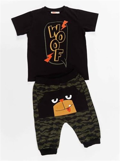 Woof Erkek Çocuk T-shirt Kapri Şort Takım
