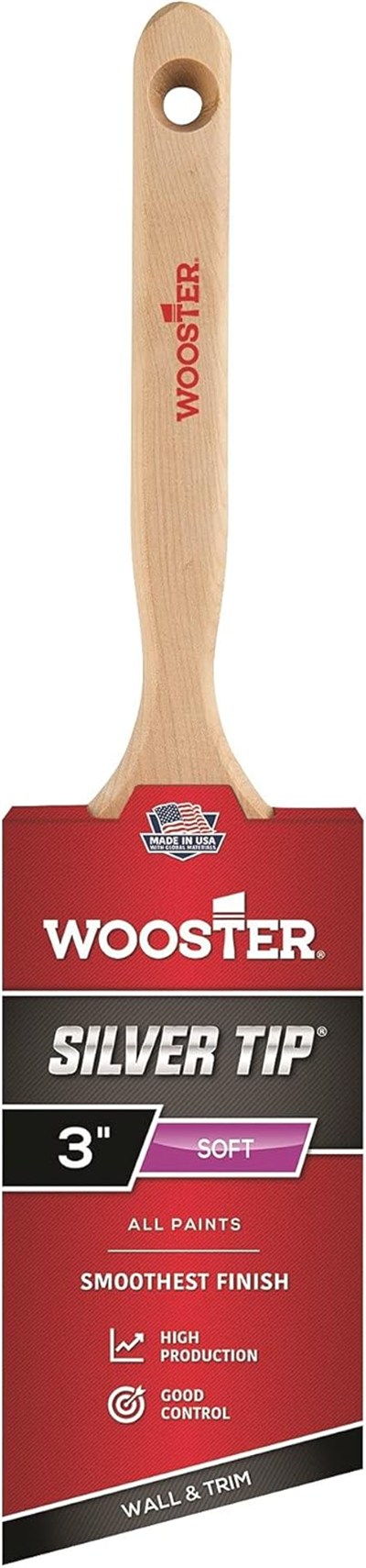 Wooster fırça, renk fırçası, gümüş uç, açılı fırça, 5221-3