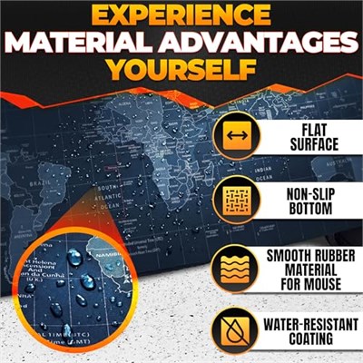 World XXL Profesyonel Ekstra Büyük Mouse Pad ve Bilgisayar Oyunu Mouse Mat Oyun Klavyesi Kaymaz Mouse Padler Masa için 89,9 cm x 39,9 cm Ev Ofis Masa Pedi Klavye ve Oyun Pedi için Fare Altlığı