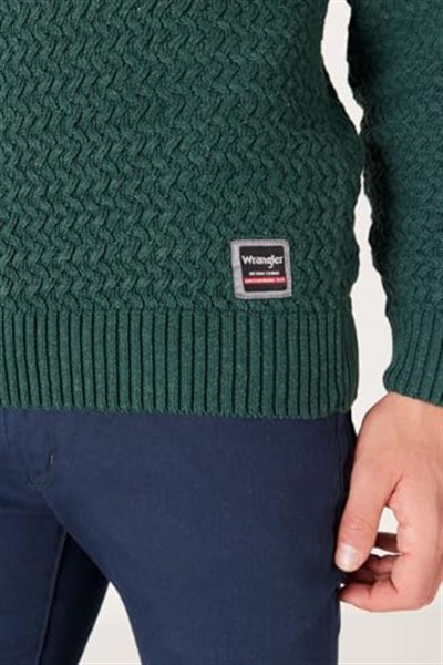 Wrangler Bisiklet Yaka Regular Fit Şarap Erkek%100 Pamuk Kazak W232580810 2XL