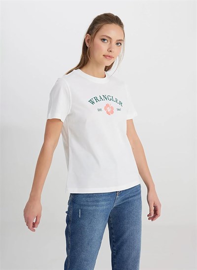 Wrangler Bisiklet Yaka T-shirt W241332 T-shirt Kadın