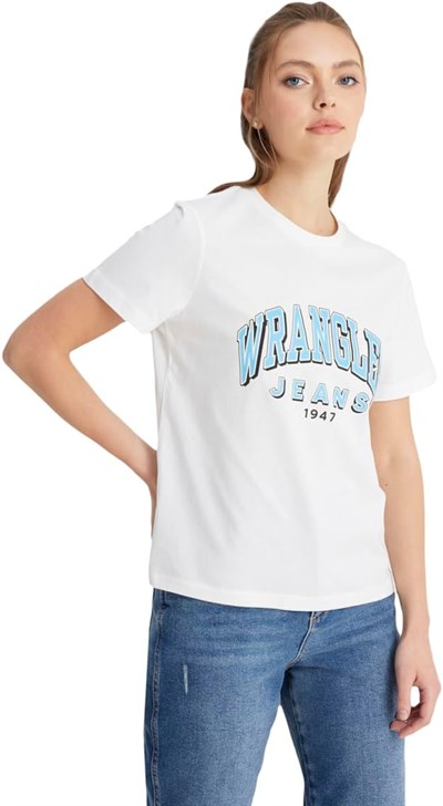 Wrangler Bisiklet Yaka T-shirt W7N4205541 T-shirt Kadın