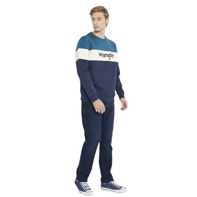 Wrangler Regular Fit Erkek Sweatshirt Petrol XL
