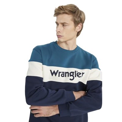 Wrangler Regular Fit Erkek Sweatshirt Petrol XL