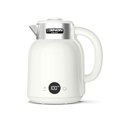 Xenon Smart Akıllı Kettle Paslanmaz Çelik Çift Katmanlı Wi-Fi Mobil Uygulama ile Uzaktan Kontrol Edilebilen Otomatik Kapanma Hızlı Kaynatma Kaçak Akım Korumalı Su Isıtıcı 1.5 Lt (Krem) X7101