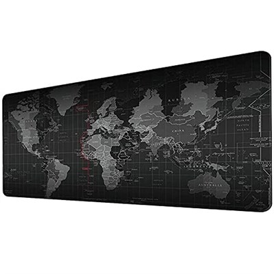 XL Dünya Haritası Oyun Fare Altlığı, 70 x 30 cm, Dünya Haritası Kaymaz Tabanlı Doğal Kauçuk, Sıkı ve Pürüzsüz, Her Fare, Klavye ve Dizüstü Bilgisayar İçin Uygundur