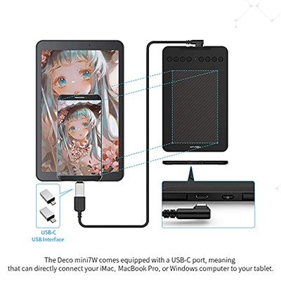 Xp-Pen Deco MINI7W 2.4g Wireless Grafik Tablet