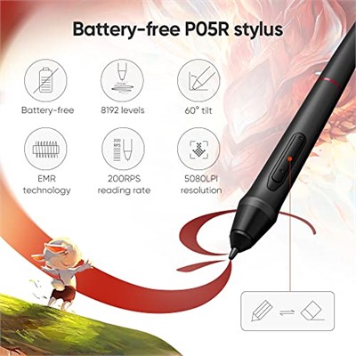 XPPen Artist24 Ekranlı FHD Çizim Tableti - 23,8 inç Çizim Monitörü 8192 Basınç Seviyesi ve Pilsiz Kalem ile Tam Lamine Kalem Ekranı, Dijital Çizim ve Animasyon için Ayarlanabilir Stand