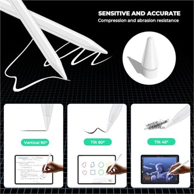 XYOFUN Apple Pencil Pro için Yedek İpuçları, iPencil Uçları Aksesuarları, Taşıma Kutulu Yükseltilmiş Stylus Kalem Uçları, Apple Pen 2./1. Nesil ve USB-C ile Uyumlu (6sı 1 Arada - Pembe)