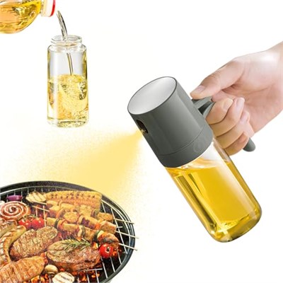 Yağ püskürtme şişesi, 250 ml yağ püskürtücü, sıcak hava fritözünde pişirmek için, sızdırmaz cam zeytinyağı şişesi, salata pişirmek için, ızgara, mutfak, pişirme gereçleri