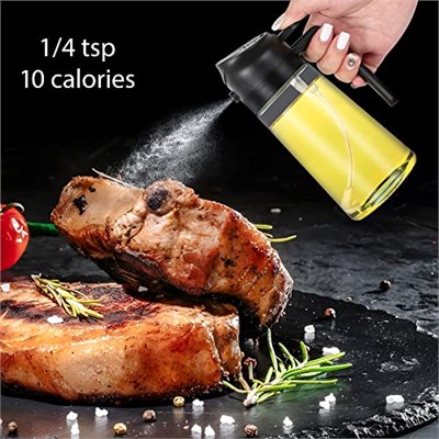 Yağ Püskürtme Şişesi, 2li Yağ Dağıtıcı ve Püskürtücü, Mutfak için 470ml Yağ Şişesi, Hava Fritözü, Barbekü Salata ve Biftek için Yağ Püskürtme Şişesi