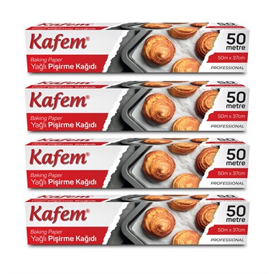Yağlı Pişirme Kağıdı 37cm x 50m x 4 Paket