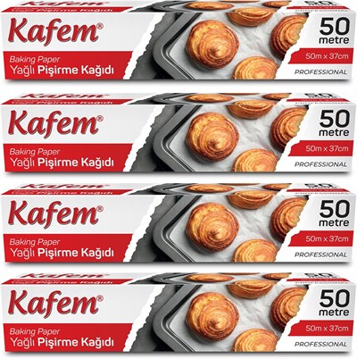 Yağlı Pişirme Kağıdı 37cm x 50m x 4 Paket