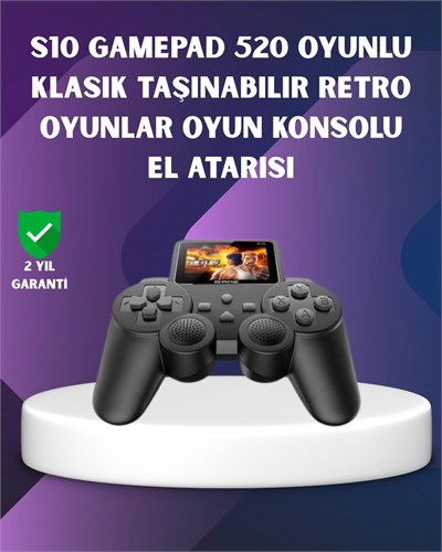 YamanHobi 500 Dahili Oyunlu Taşınabilir Retro El Konsolu-2.4 inç Renkli Ekranlı