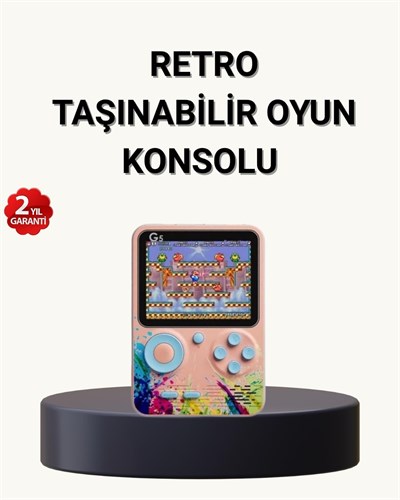 YamanHobi 500 Klasik Oyunlu Retro Oyun Konsolu Taşınabilir ve TV Bağlantılı