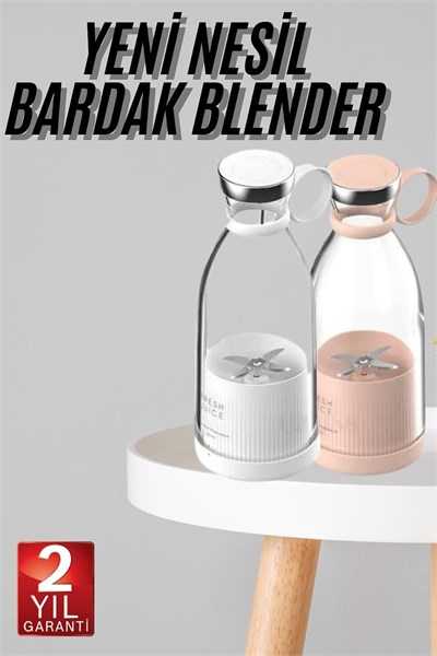 YamanHobi Taşınabilir Kablosuz Şarjlı Kişisel Smoothie El Blender Mini Meyve Sıkacağı
