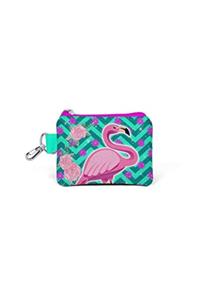 Yaygan Coral High Kids Flamingo Desenli Bozuk Para Çantası - Yeşil/Pembe - Kız Çocuk 21757