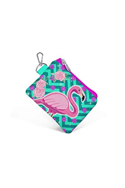 Yaygan Coral High Kids Flamingo Desenli Bozuk Para Çantası - Yeşil/Pembe - Kız Çocuk 21757