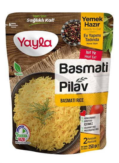 yayla Basmati Pirinç Pilavı, 250 gr Tekli Paket