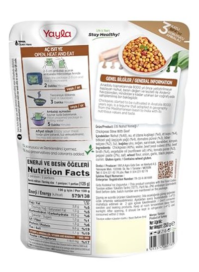 Yayla Etli Nohut Yemeği (250 Gr)