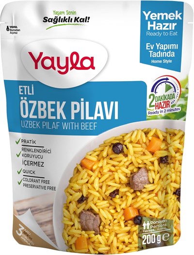 Yayla Etli Özbek Pilavı 200 Gr 6lı paket - Seçenekler: Pack of 6, 200 Gr, (200 Gr x 12)