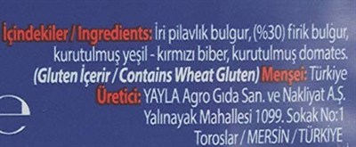 yayla Gurme Fit Biberli Firik Bulgur 360 gr Tekli Paket