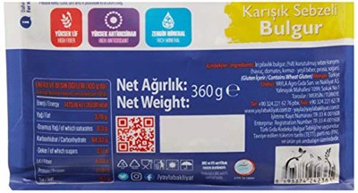 yayla Gurme Fit Karışık Sebzeli Bulgur 360 gr Tekli Paket