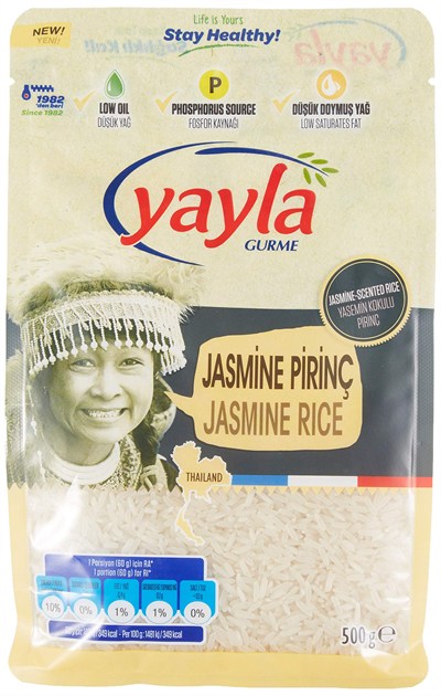 yayla Gurme Jasmine Pirinç, 500 gr Tekli Paket