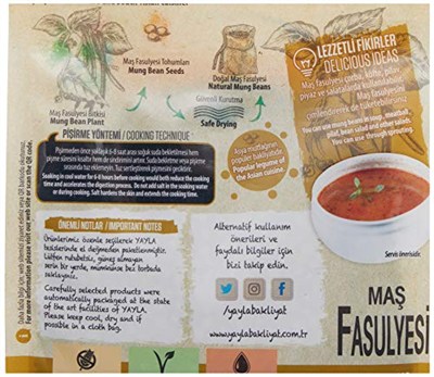yayla Gurme Maş Fasulye, 500 gr Tekli Paket