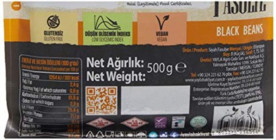 Yayla Gurme Siyah Fasulye (500 Gr)