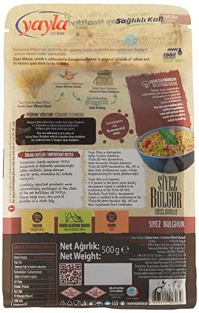 yayla Gurme Siyez Bulgur, 500 gr Tekli Paket
