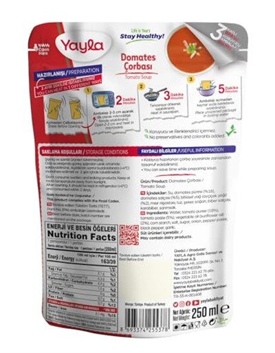 Yayla Hazır Domates Çorbası 250 gr