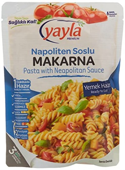 yayla Hazır Napoliten Soslu Makarna 250 gr Tekli Paket