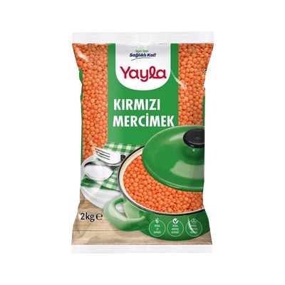 yayla Kırmızı Mercimek Top Tane 2 kg