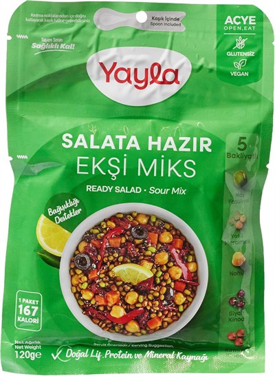 yayla Salata Hazır Ekşi Mix, 120 gr Tekli Paket