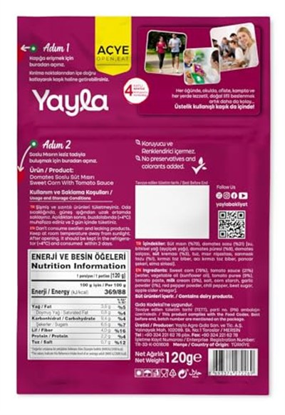 Yayla Soslu Mısır 120 Gr