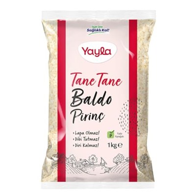 Yayla Tane Tane Baldo Pirinç 1 Kilogram