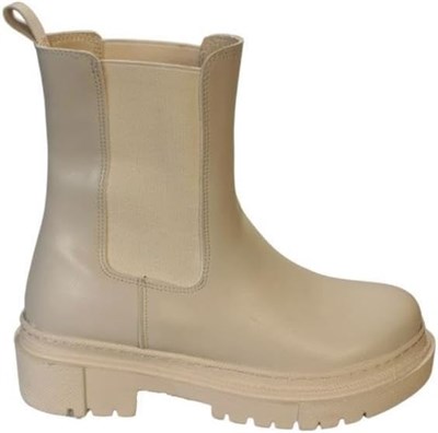 YAZKIŞ Kadın Siyah Ten Kalın Taban Lastikli Chelsea Uzun Bot