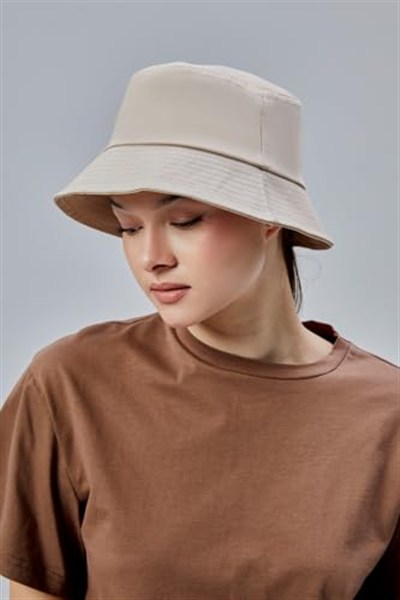 Yazlık Kumaş Kova Şapka, Erkek Kadın Düz Balıkçı Bucket Şapka, Unisex
