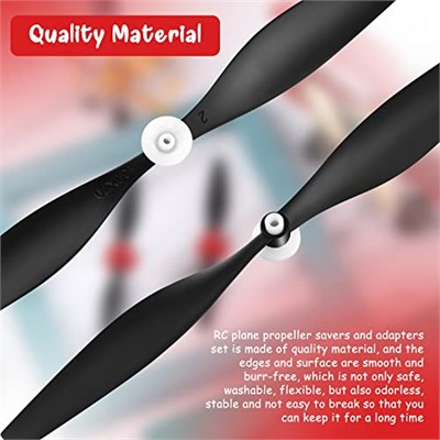 Yedek RC Düzlem Pervaneleri Uçak Karbon Fiber Burun Konisi Tr-p51 Rc Düzlemi ile Uyumlu 4 Kanal Uzaktan Kumandalı Uçak Pervane Koruyucular ve Adaptörlü (3 Set)