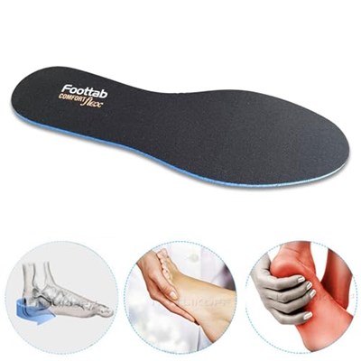 YeferStore Soft Comfort Ayakkabı Tabanı, Nefes Alabilen Rahat Kumaş Spor Tabanlık, 1 Çift (Siyah, 43-44)