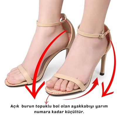 YeferStore Yapışkanlı Nasır Koruyucu Kaydırmaz Jel Tabanlık, Şeffaf Silikonlu Ayakkabı İç Tabanı 1 Çift