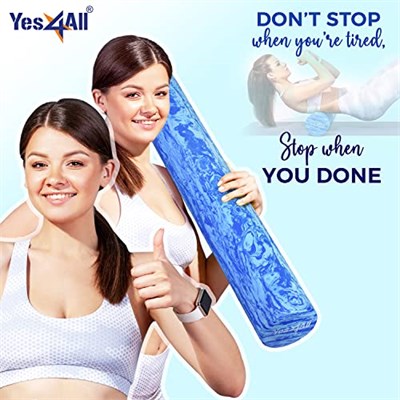 Yes4All Fasya rulosu, sırt, omurga, bacaklar, kollar için, 30/45/60/90 cm, orta sertlikte köpük rulo, yoga, pilates, esneme ve fitness için köpük rulo