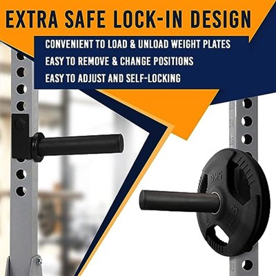 Yes4All Olympische Hantelscheibenhalter Power Rack Aufsatz Für 5.1x5.1cm Power Rack - Passend 5.1cm Olympische Hantelscheiben