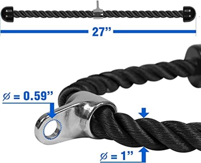 Yes4All Üniseks Kablo Bağlantısı Combo Çift D Kolu Kauçuk Lat Makine Ataşmanı Triceps Halatı Düz ​​Döner Bar V Şekli Bar Kablo Ek Kablo Ev Spor Salonu için Makine Aksesuarları