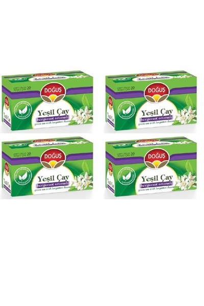 Yeşil Çay Bergamot Aromalı Bitki Çayı 20X4 Kutu