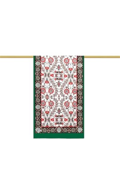 Yeşil Siyah Selçuk Desen Fular