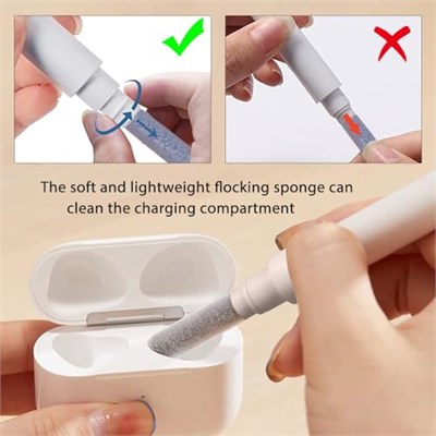 Yesimla Airpods Kulaklık Temizleme Kiti, Airpods Pro 1 2 3 Temizleyici Kit Kalem Şekli Kablosuz Kulaklıklar için Yumuşak Fırçalı Bluetooth Kulaklık Şarj Kutusu Aksesuar Aracı, Bilgisayar, Kamera ve Te