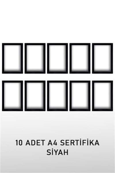 yhfoto 10 Adet A4 Siyah Pvcli 21x30 Belge Için siyah 21 x 30