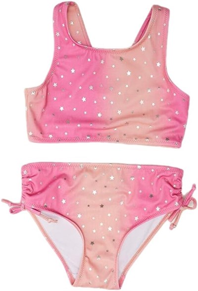 Yıldız baskılı kız çocuk bikini takım DB200737BT